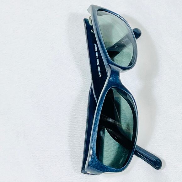 Smith Optics Memphis Sunglasses Cobalt Frame Gray Glass Lens France New Vintage - Picture 3 of 11